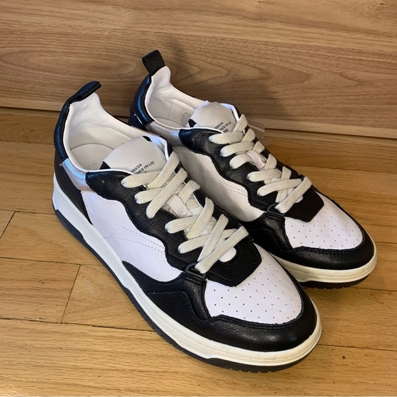 Steve Madden Everlie Black and White Lace Up Sneakers - Size 10 - Picture 2 of 8